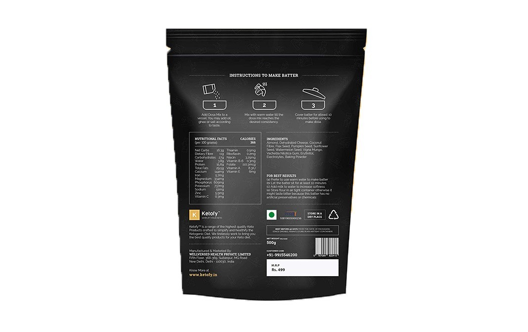 Ketofy Keto Dosa Mix    Pack  500 grams